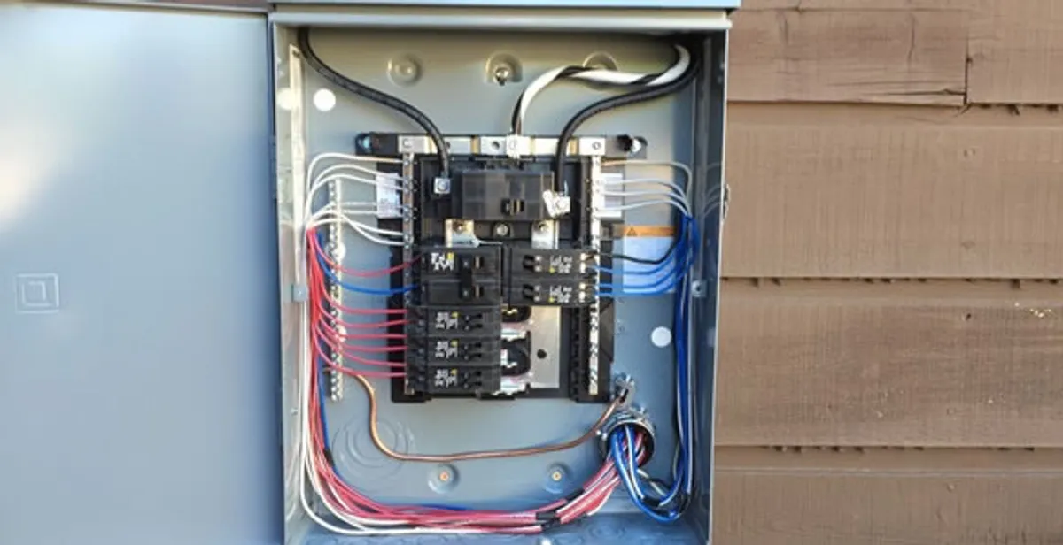 electrical panel upgrade service featuring newly installed electrical panel wired by licensed electricians in Bakersfield, CA