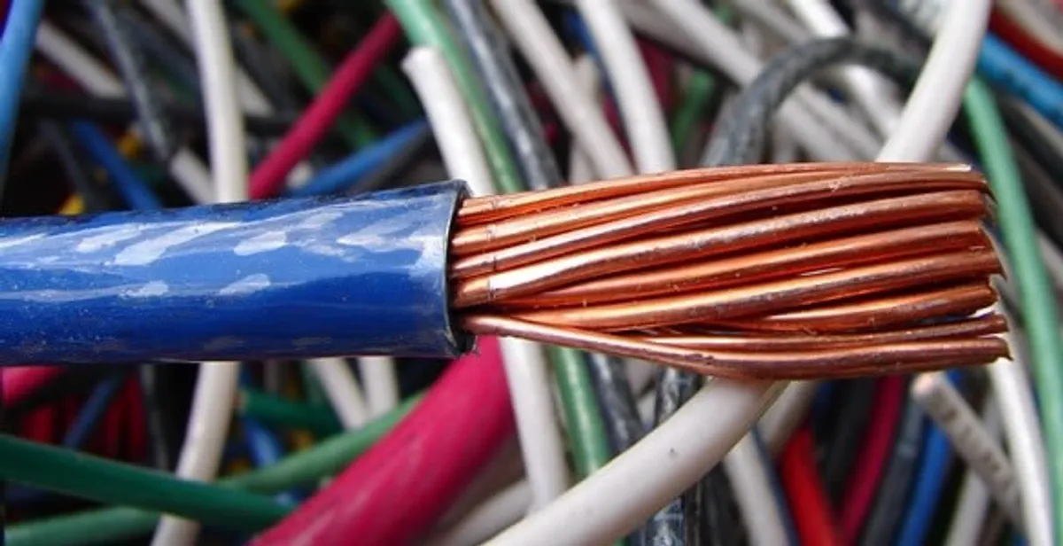 electrical wiring services showing exposed copper conductors and cable preparation in Bakersfield, CA