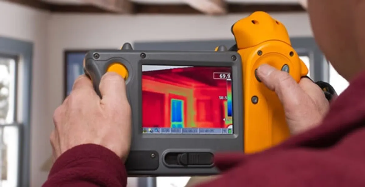 home energy audit service capturing thermal readings to analyze insulation and electrical efficiency in Bakersfield, CA