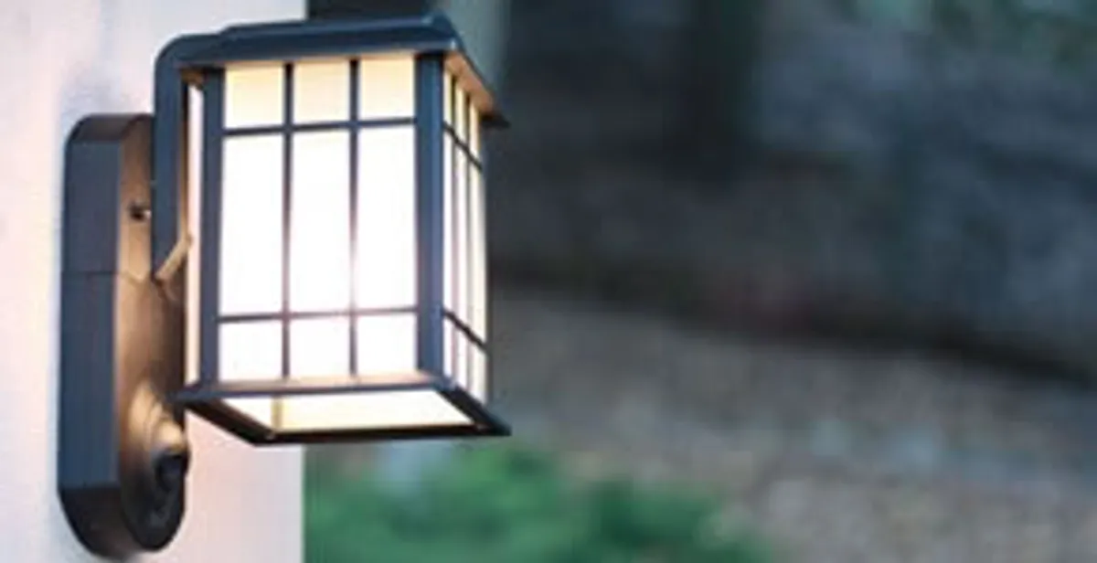 security light installation services with professionally mounted exterior wall light in Bakersfield, CA