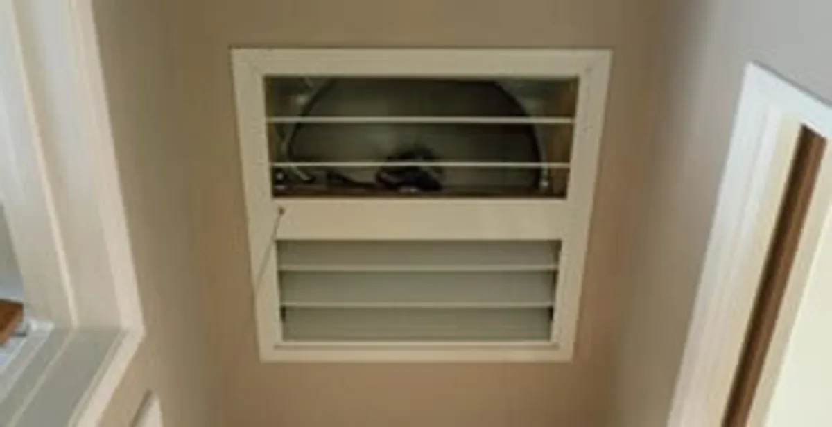 whole house fan installation services with ceiling-mounted ventilation system in Bakersfield, CA